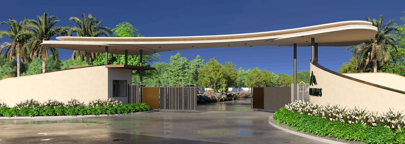 Radiance Highlands entrance gate and gatehouse (artist's impression)