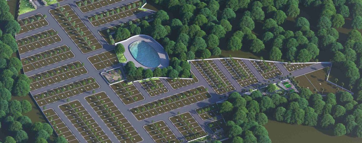 Radiance Highlands – aerial view of the plotted layout (artist's impression)
