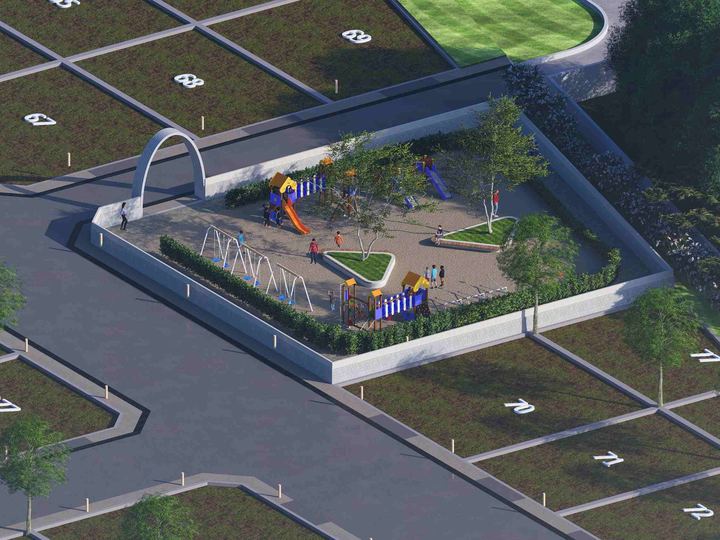 Radiance Highlands – plots around a children's play area (artist's impression)